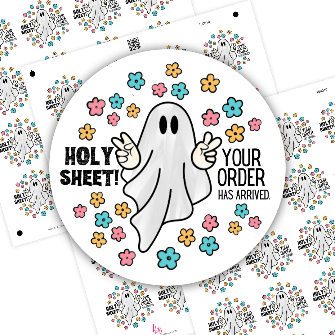 Holy Sheet! Your Order Is Here!, Business Branding, Small Shop Stickers , Sticker #: S0645, Ready To Ship