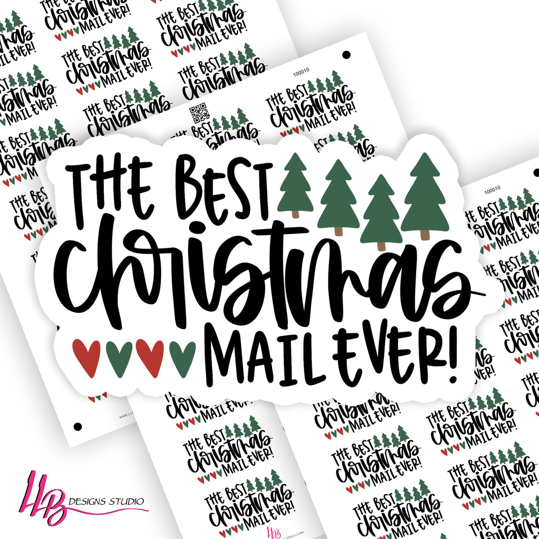 It's The Best Christmas Mail - Business Branding, Small Shop Stickers , Sticker #: S0650, Ready To Ship
