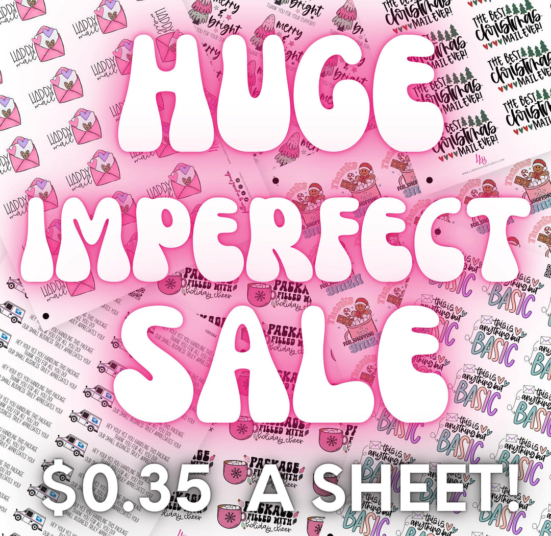Imperfect Sticker Sheets - BY THE SHEET!