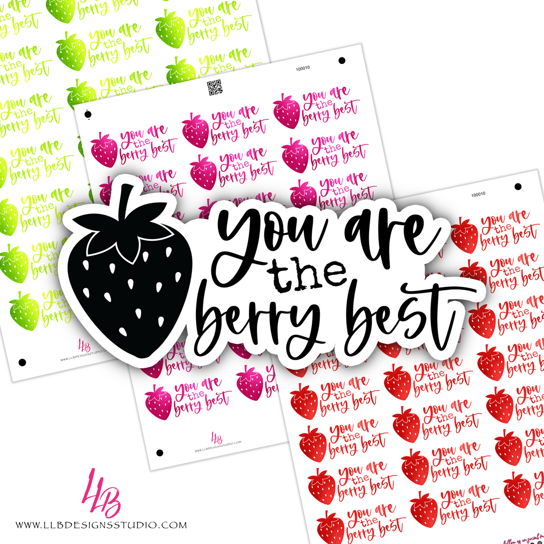 Foiled Sticker - You Are The Berry Best, PACKAGING STICKERS, BUSINESS BRANDING, SMALL SHOP STICKERS , STICKER #: S0594