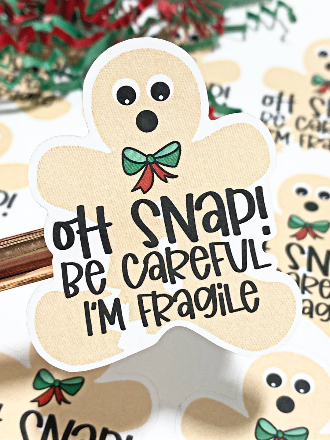 Oh Snap Be Careful I'm Fragile | Packaging Stickers | Business Branding | Small Shop Stickers | Sticker #: S0085 | Ready To Ship