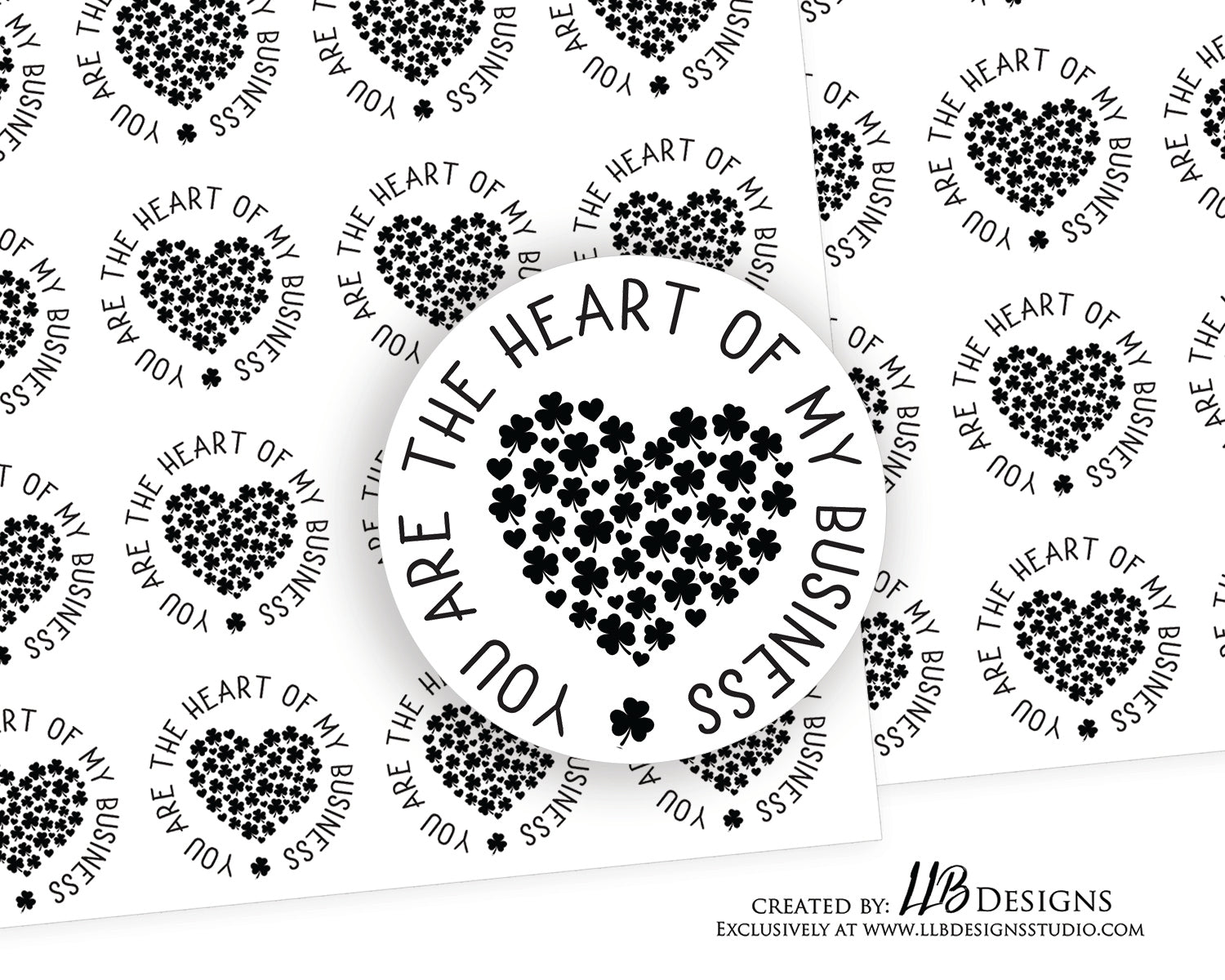 foil-thank-you-for-your-order-shamrock-heart-packaging-sticker