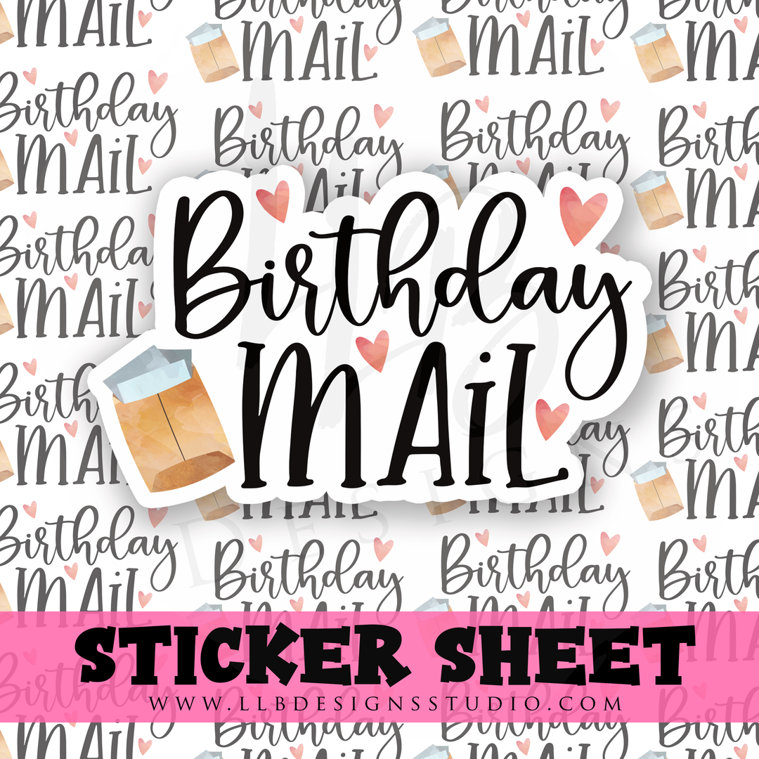 Birthday Mail | Packaging Stickers | Business Branding | Small Shop Stickers | Sticker #: S0295 | Ready To Ship