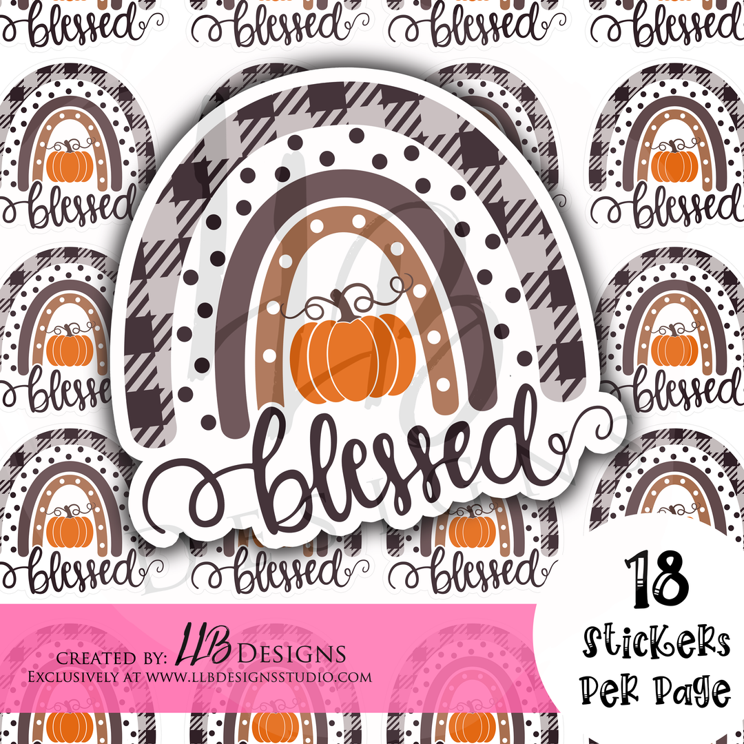 Blessed Rainbow Sticker | Packaging Stickers | Business Branding | Small Shop Stickers | Sticker #: S0200 Ready To Ship