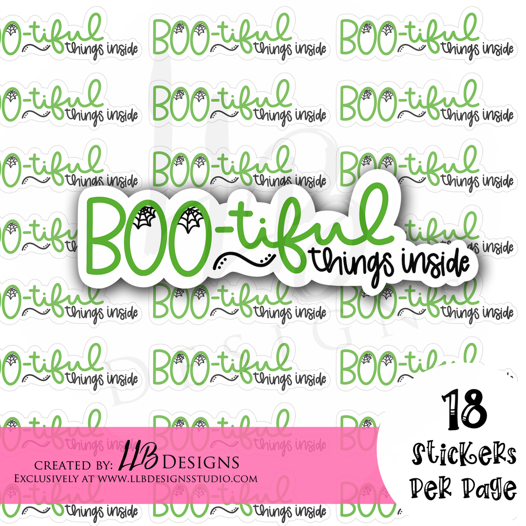 Bootiful Things Inside | Packaging Stickers | Business Branding | Small Shop Stickers | Sticker #: S0227 | Ready To Ship