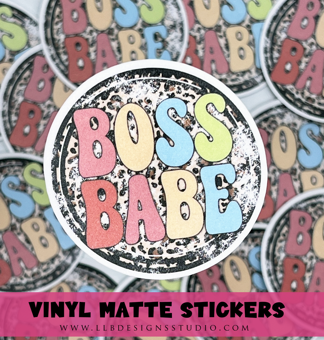Boss Babe Round | Package Fillers | Business Branding | Small Shop Stickers | Vinyl Sticker #: V0002 | Ready To Ship