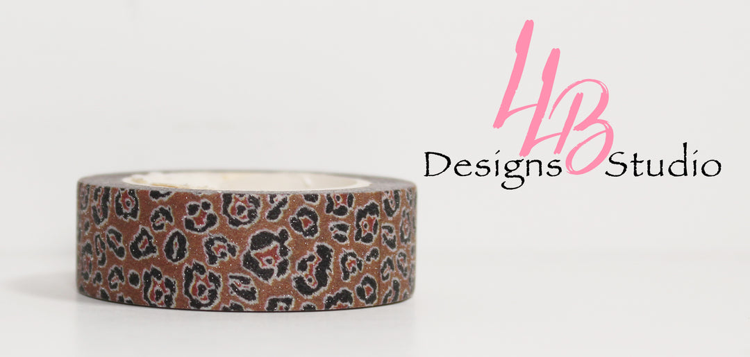 Washi Tape Rolls | Leopard Grain | Washi Tape Size: 15mm x 10mm | SKU # WT0042