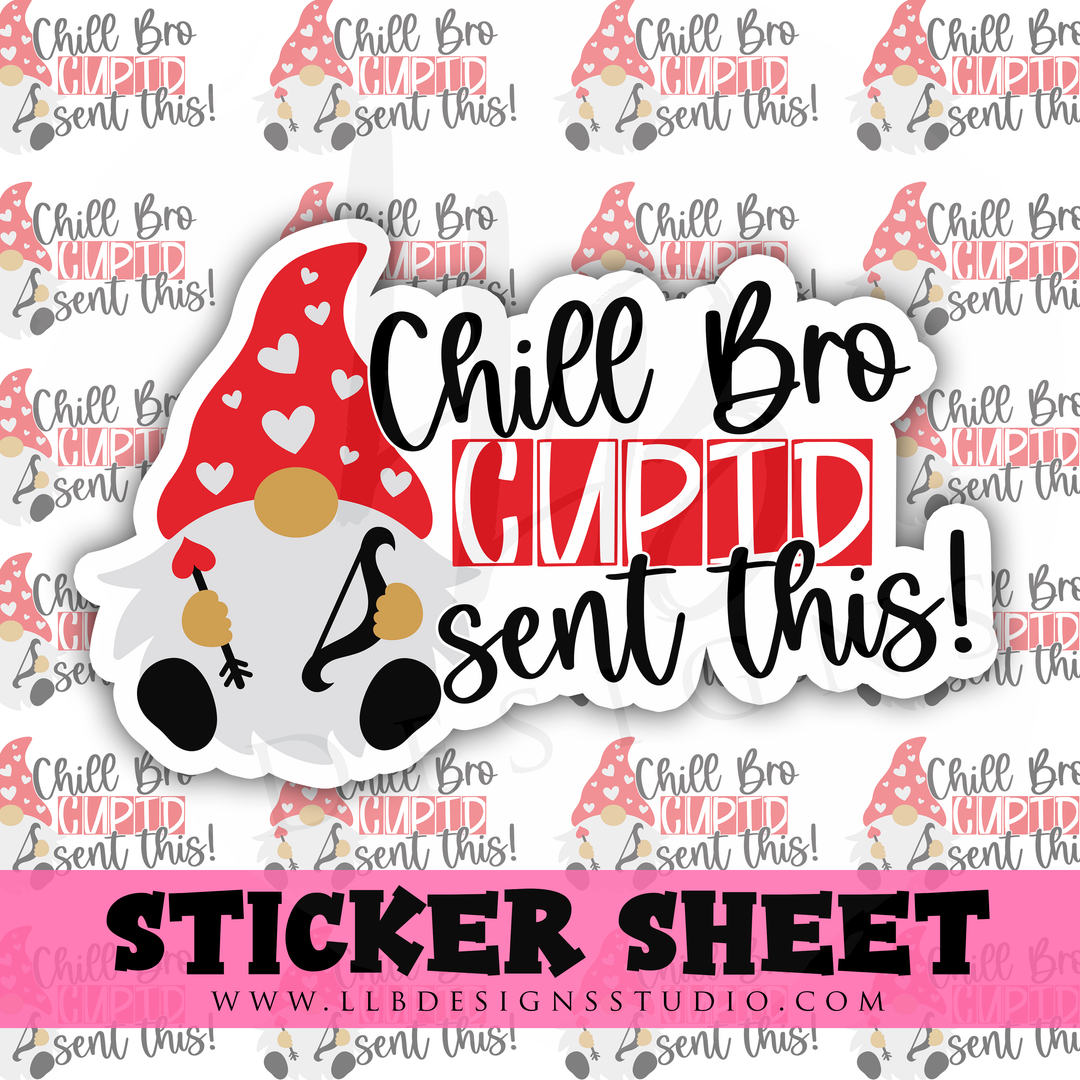 Chill Cupid She Won This | Packaging Stickers | Business Branding | Small Shop Stickers | Sticker #: S0300 | Ready To Ship