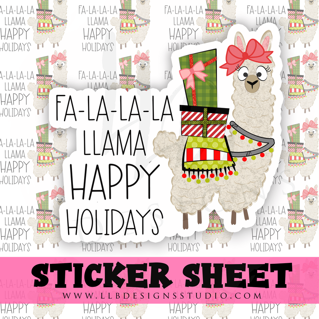 FaLaLa Holiday | Packaging Stickers | Business Branding | Small Shop Stickers | Sticker #: S0285 | Ready To Ship