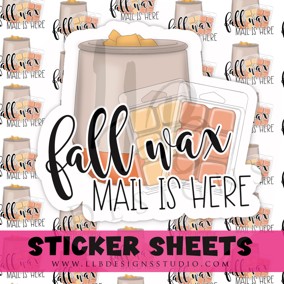 Fall Wax Mail Is Here | Packaging Stickers | Business Branding | Small Shop Stickers | Sticker #: S0470 | Ready To Ship