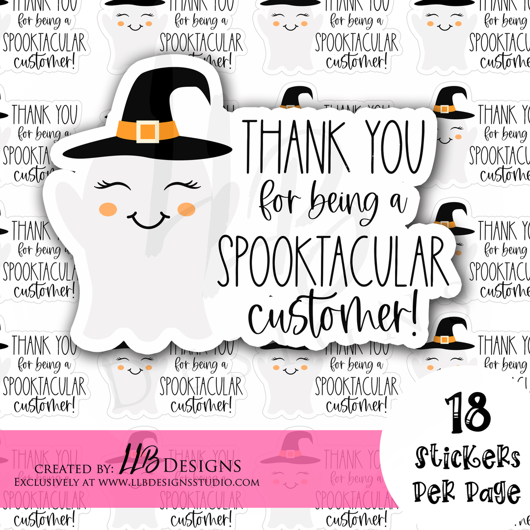 Ghost Thank You | Packaging Stickers | Business Branding | Small Shop Stickers | Sticker #: S0228| Ready To Ship