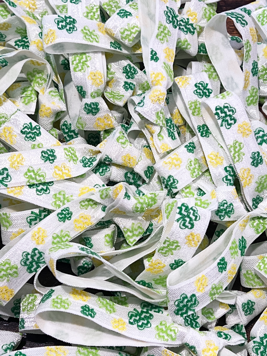 Glitter Shamrocks | Print Hair Ties