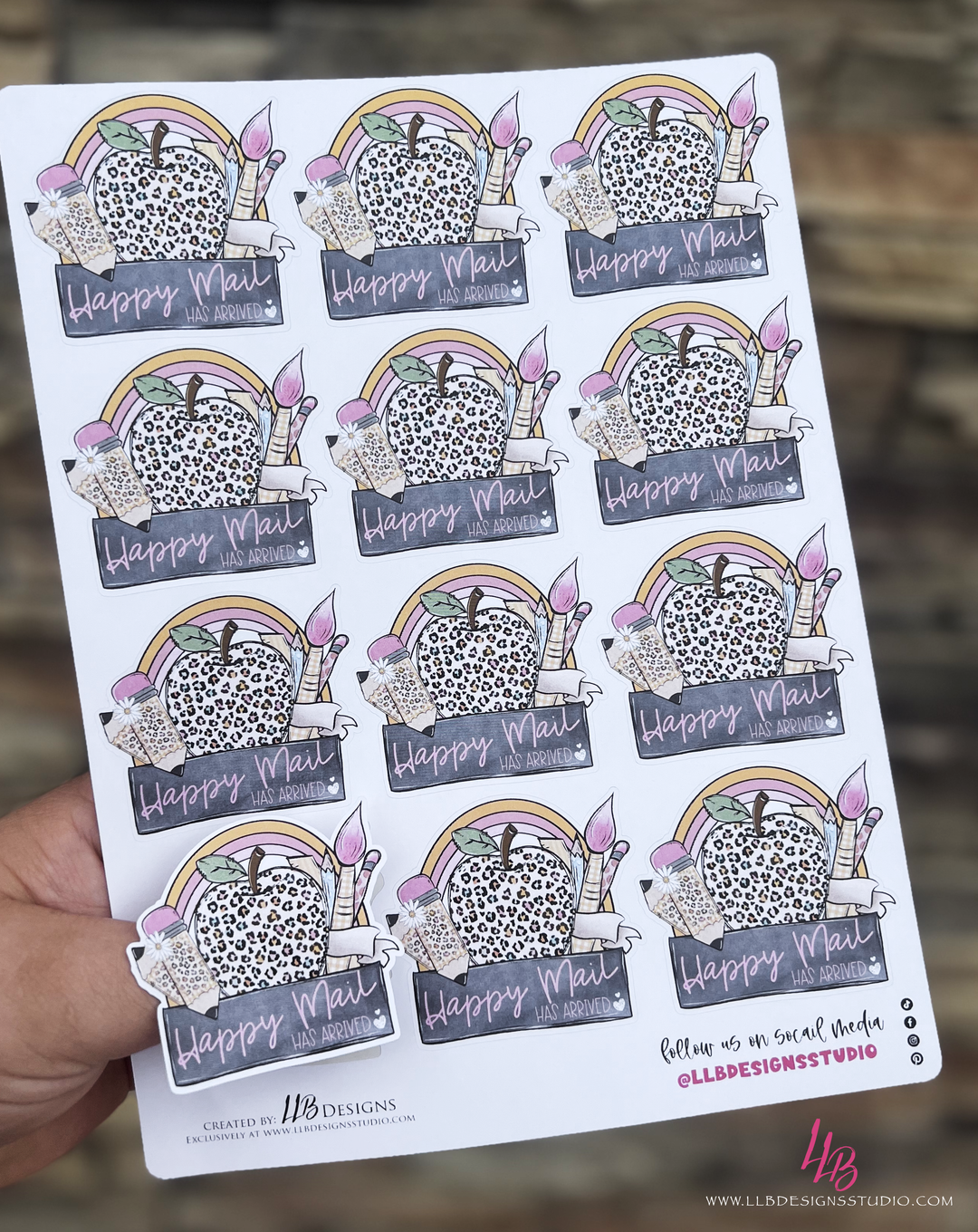 Happy Mail Has Arrived Back To School Edition | Packaging Stickers | Business Branding | Small Shop Stickers | Sticker #: S0434 | Ready To Ship