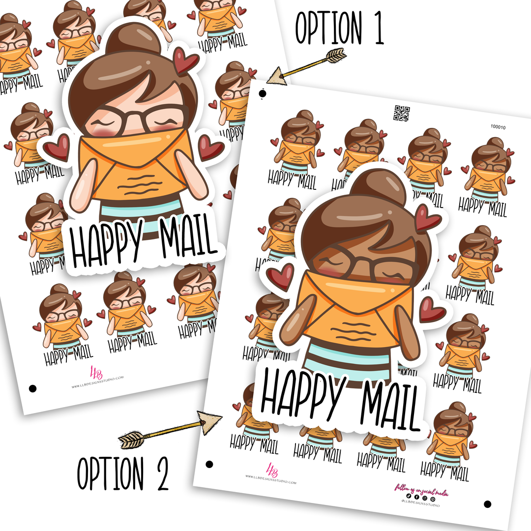 Happy Mail Sticker, Business Branding, Small Shop Stickers , Sticker #: S0613, Ready To Ship