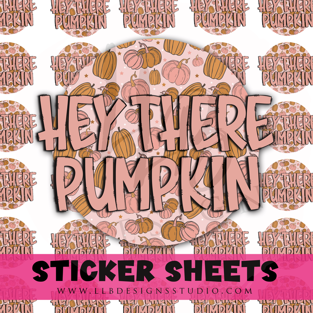 Hey There Pumpkin | Packaging Stickers | Business Branding | Small Shop Stickers | Sticker #: S0452 | Ready To Ship