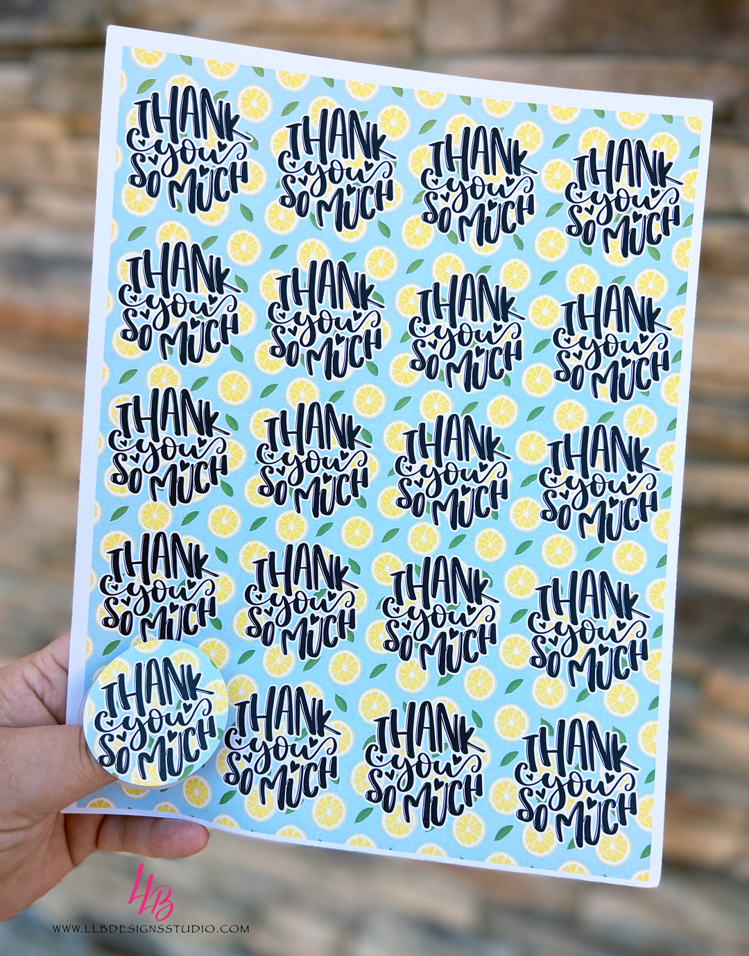 Lemon Thank You | Packaging Stickers | Business Branding | Small Shop Stickers | Sticker #: S0420 | Ready To Ship