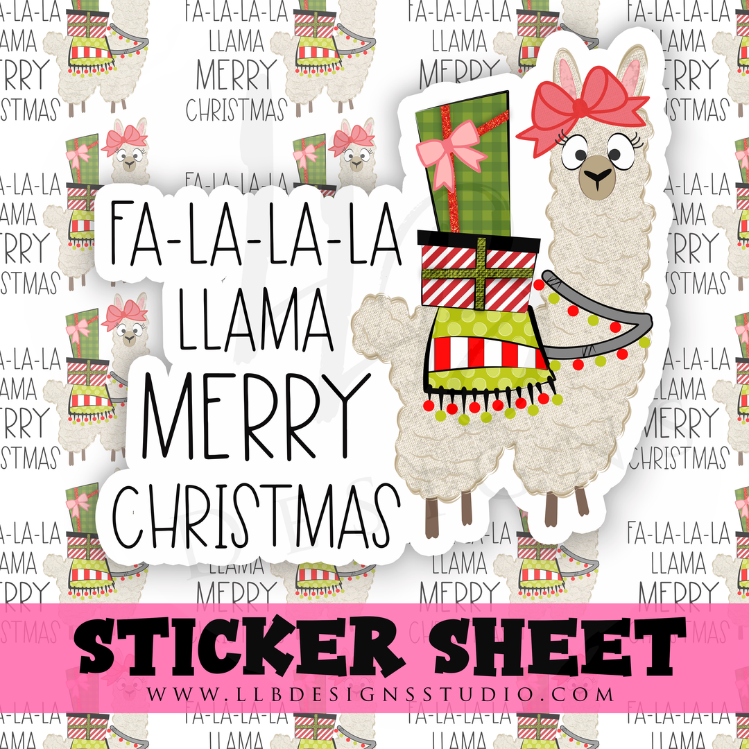 FaLaLa Merry Christmas | Packaging Stickers | Business Branding | Small Shop Stickers | Sticker #: S0286 | Ready To Ship