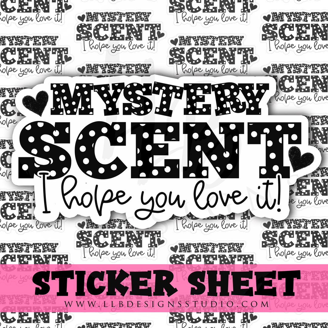BW Mystery Scent | Packaging Stickers | Business Branding | Small Shop Stickers | Sticker #: S0351 | Ready To Ship