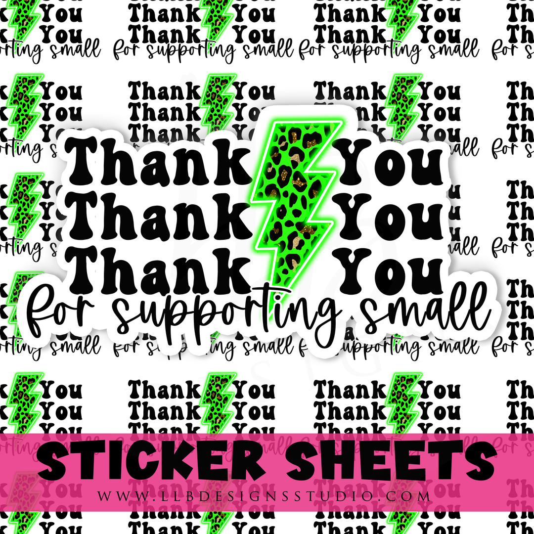Neon Lighting Bulb Thank You | Packaging Stickers | Business Branding | Small Shop Stickers | Sticker #: S0391 | Ready To Ship