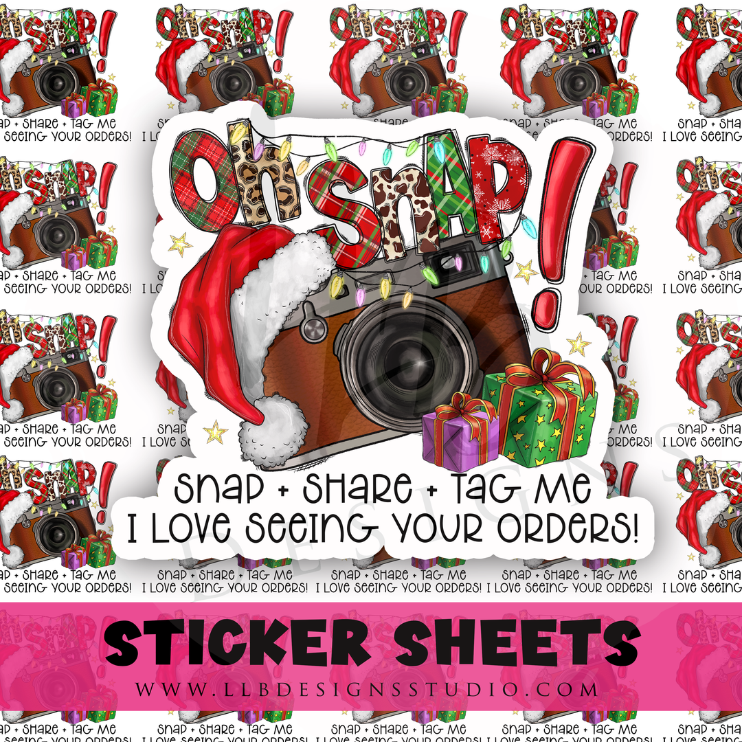 Oh Snap! | Packaging Stickers | Business Branding | Small Shop Stickers | Sticker #: S0515 | Ready To Ship