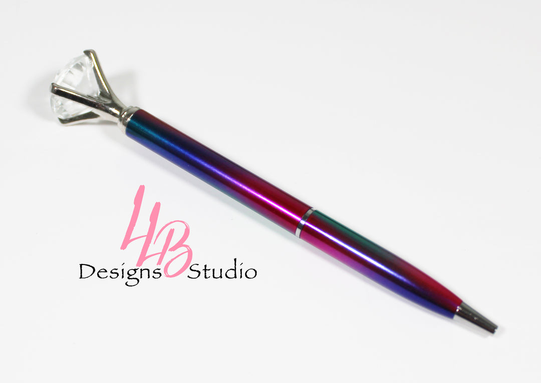 Stationary Pen | Peacock Diamond Pen | Black Ink | SKU # PEN37