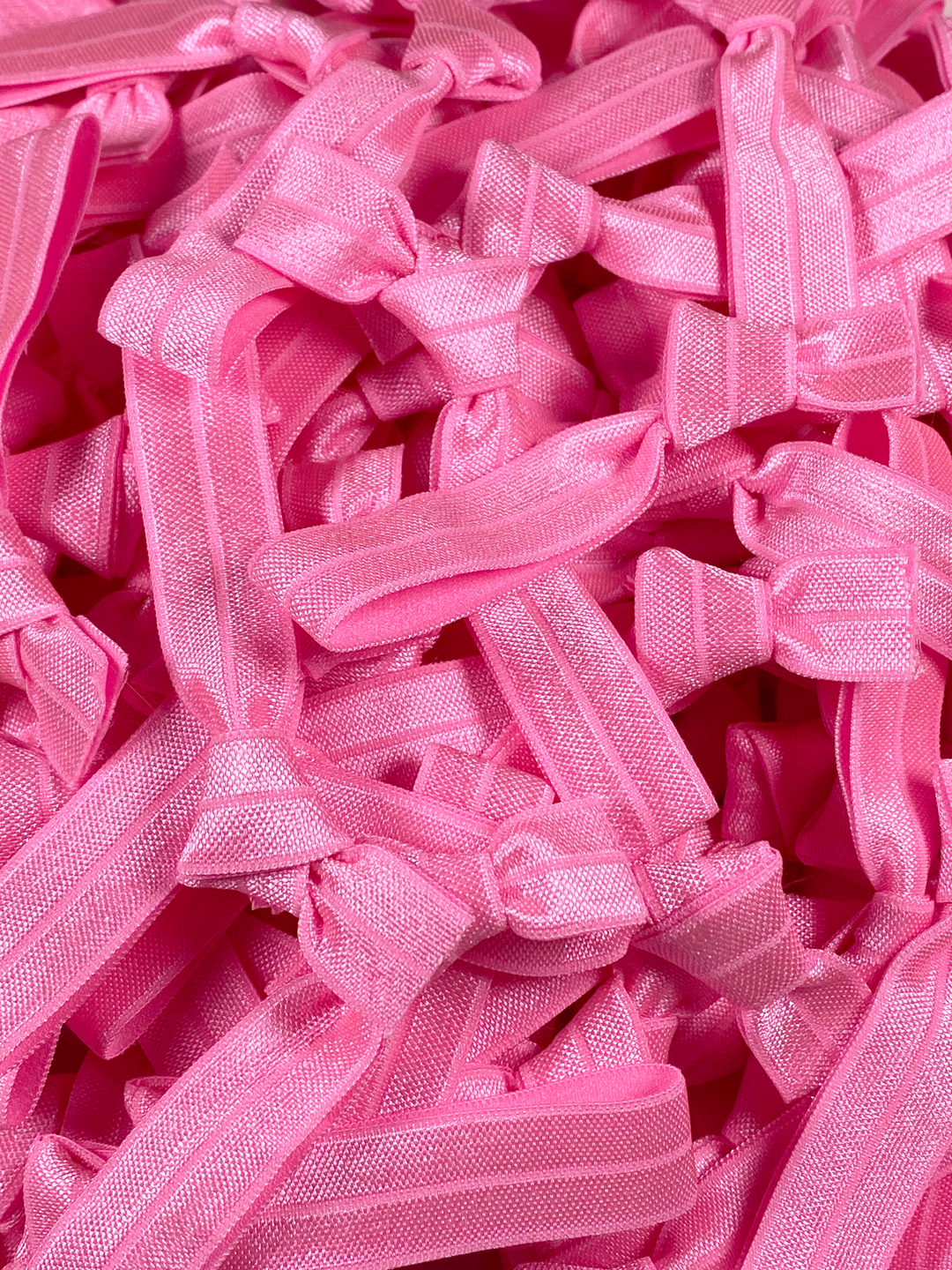 Neon Solid Pink Hair Ties