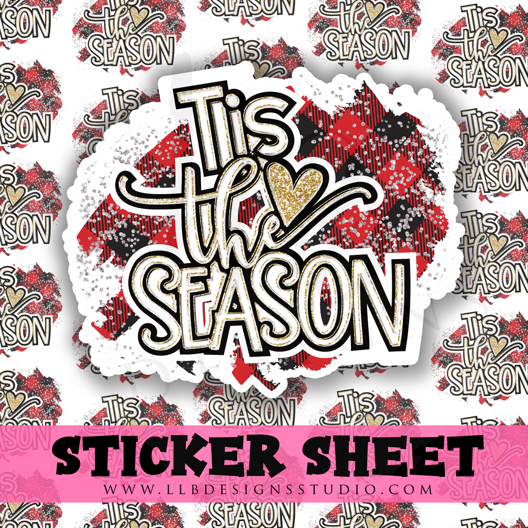 Plaid Tis The Season | Packaging Stickers | Business Branding | Small Shop Stickers | Sticker #: S0273 | Ready To Ship