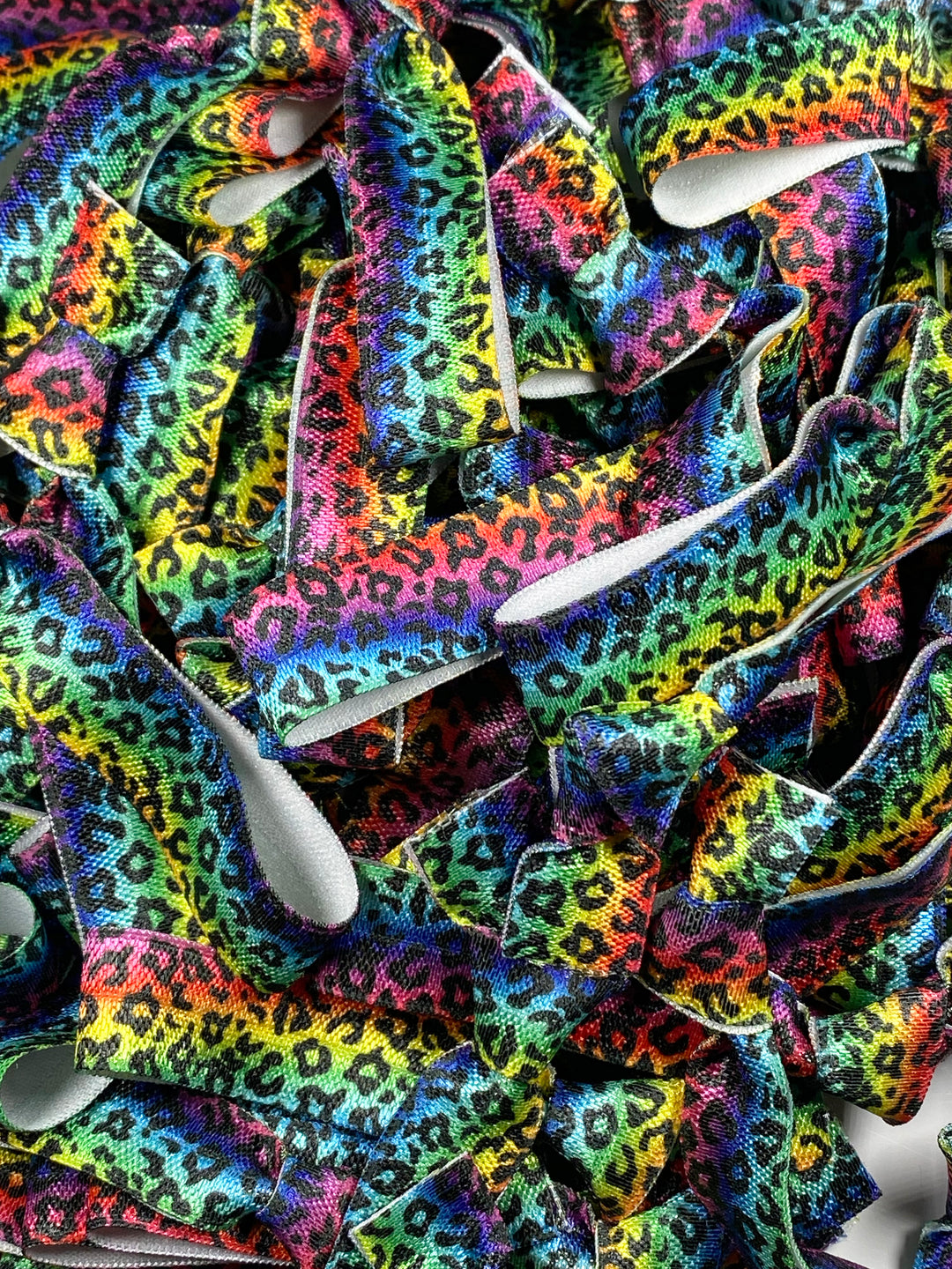 Rainbow Cheetah Hair Ties