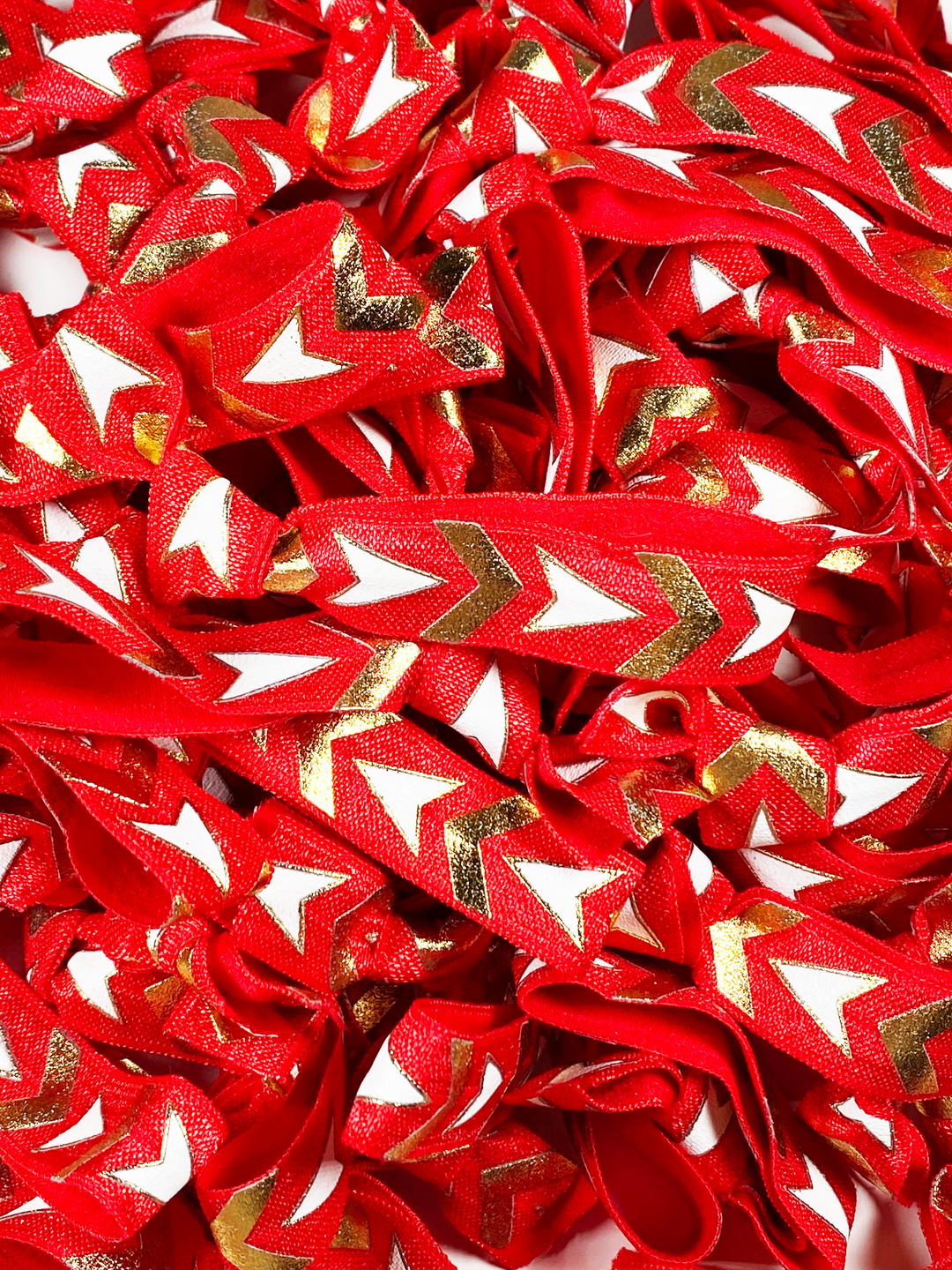 Red Gold Foil Arrow Hair Ties