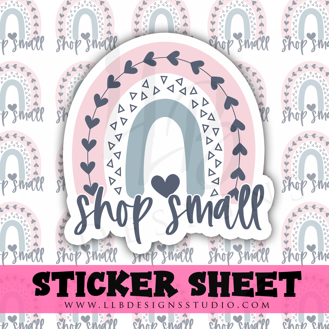 Shop Small Rainbow | Packaging Stickers | Business Branding | Small Shop Stickers | Sticker #: S0314 | Ready To Ship