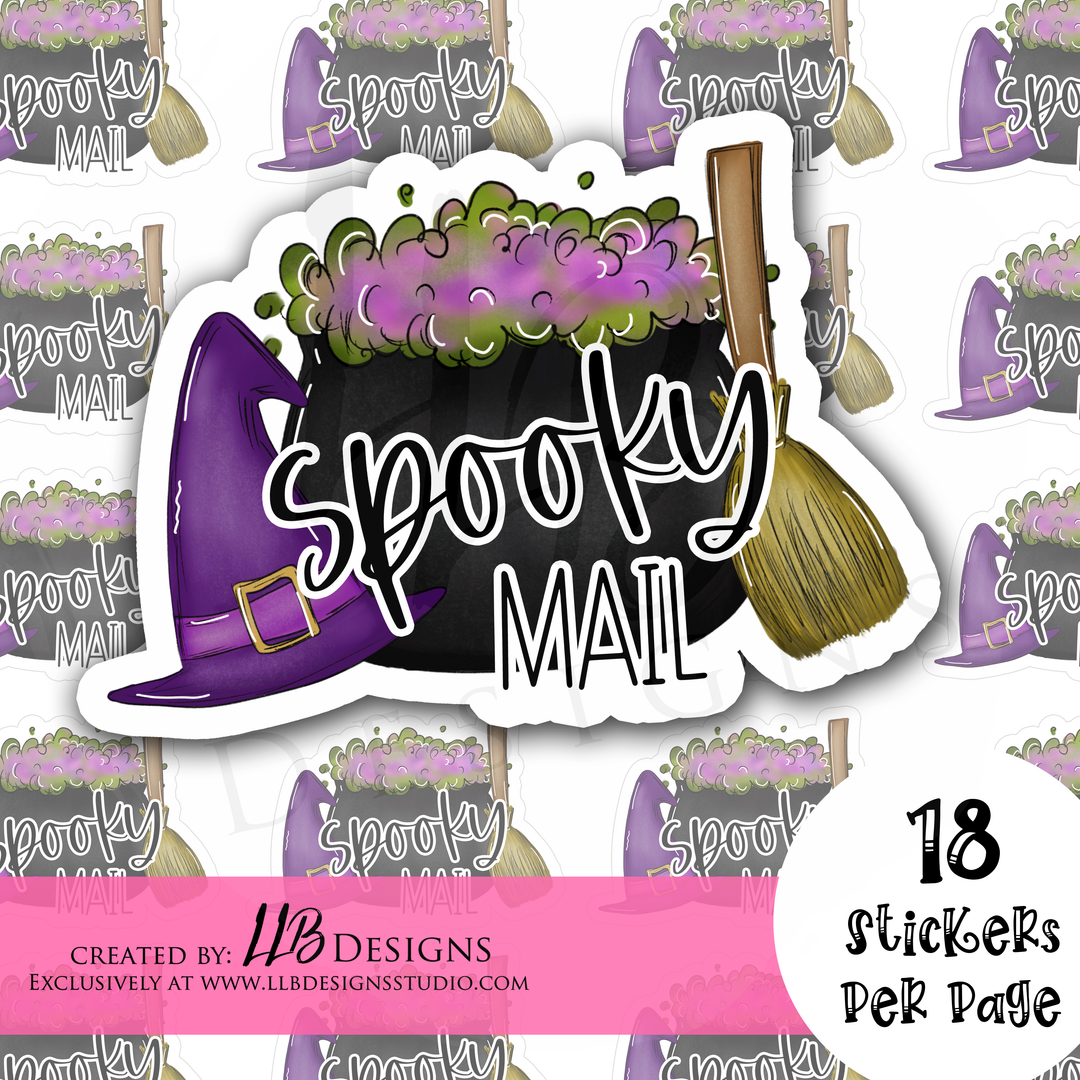 Spooky Mail Witches Hat | Packaging Stickers | Business Branding | Small Shop Stickers | Sticker #: S0237 | Ready To Ship