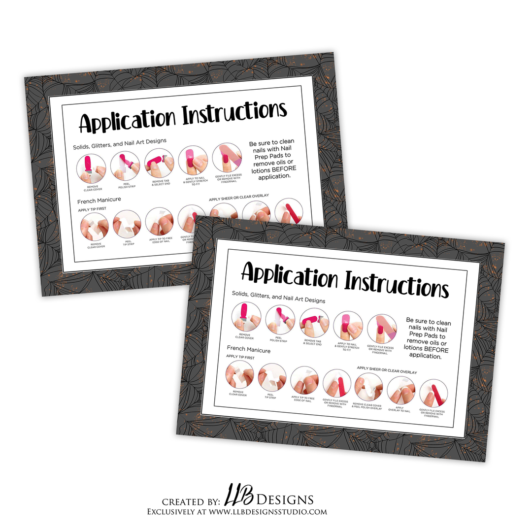Application Instruction Cards | How To Apply Color Street Nails | Happy Halloween
