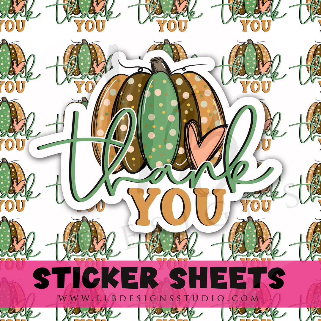Thank You Pumpkin | Packaging Stickers | Business Branding | Small Shop Stickers | Sticker #: S0455 | Ready To Ship