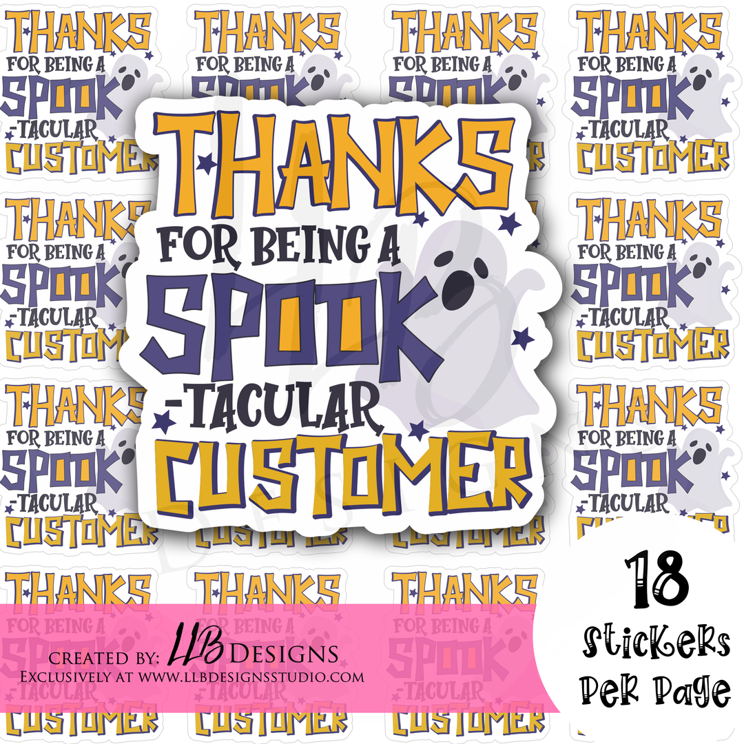Thank You Spooky Customer | Packaging Stickers | Business Branding | Small Shop Stickers | Sticker #: S0239 | Ready To Ship