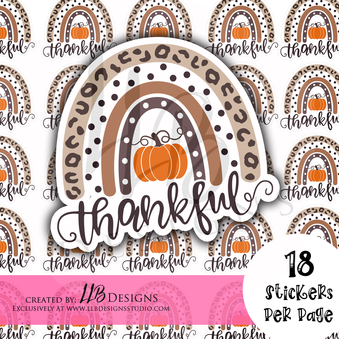 Thankful Rainbow | Packaging Stickers | Business Branding | Small Shop Stickers | Sticker #: S0208 Ready To Ship