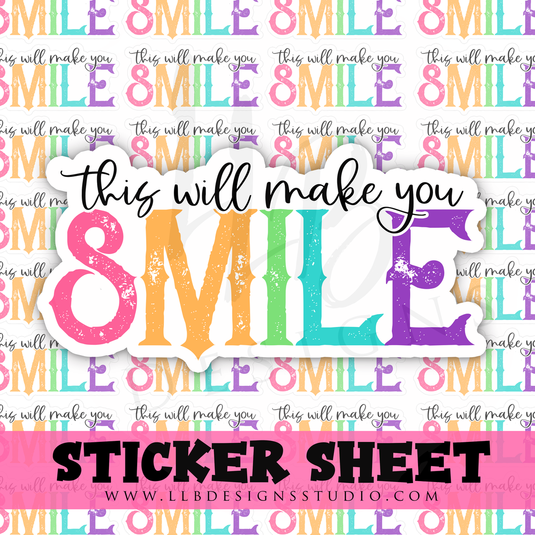 Colorful Letters This Will Make You Smile | Packaging Stickers | Business Branding | Small Shop Stickers | Sticker #: S0366 | Ready To Ship
