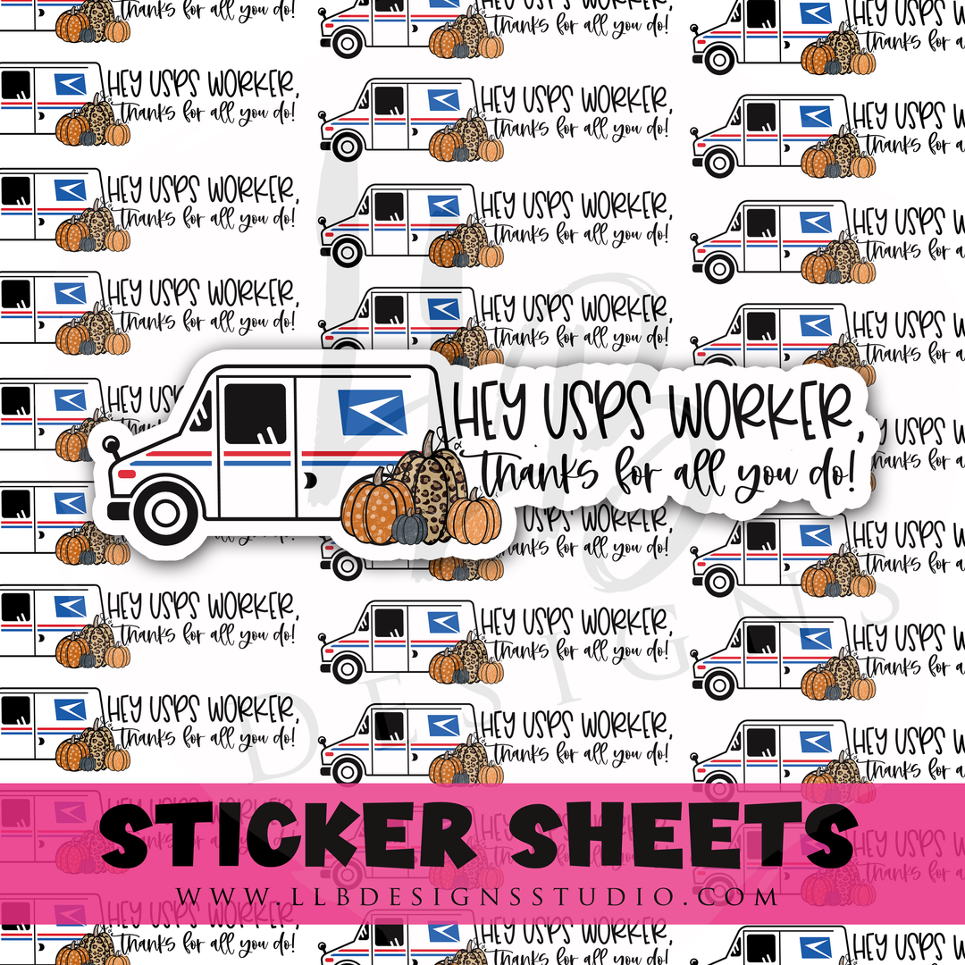 USPS - Fall Sticker | Packaging Stickers | Business Branding | Small Shop Stickers | Sticker #: S0457 | Ready To Ship