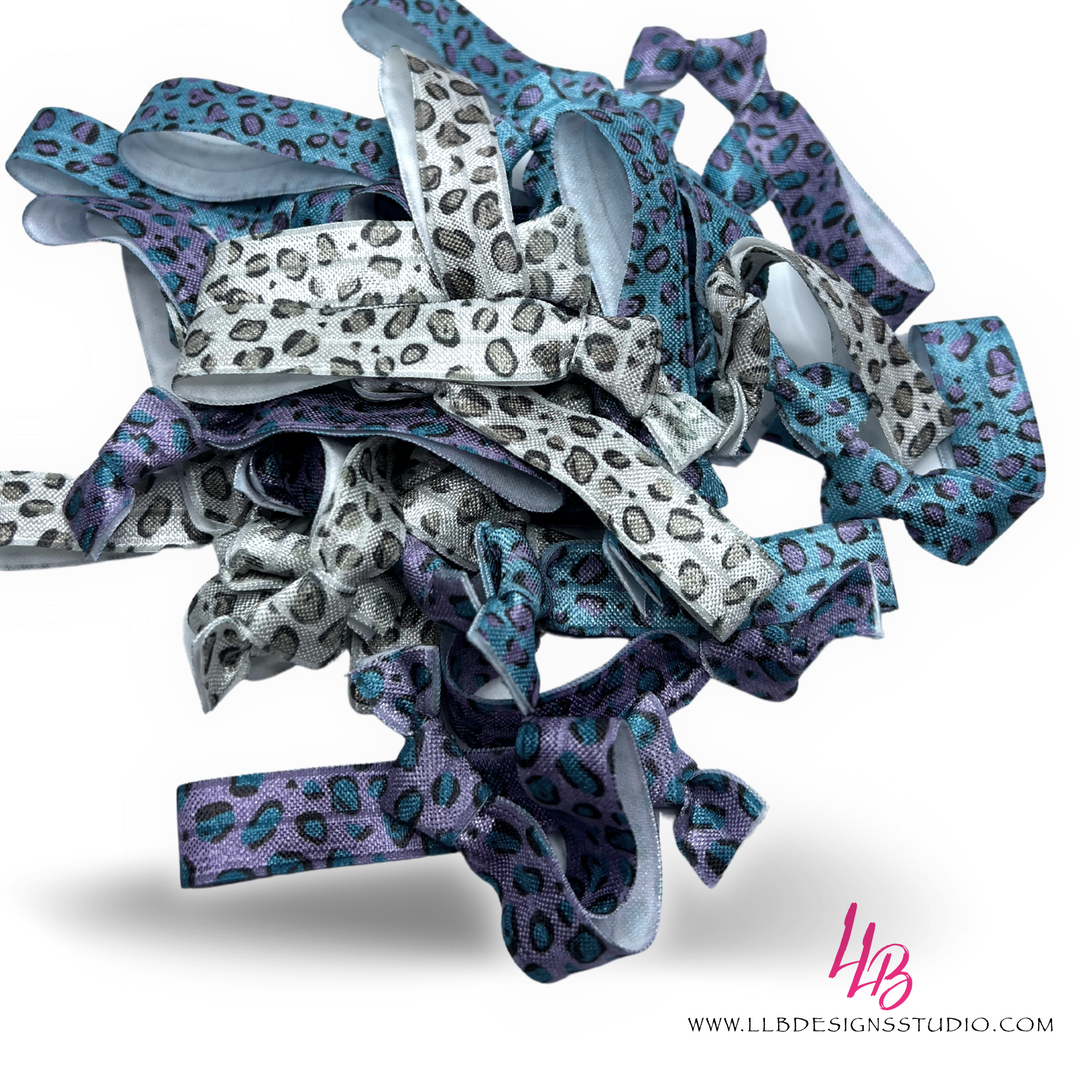 Winter Leopard Mix Hair Ties