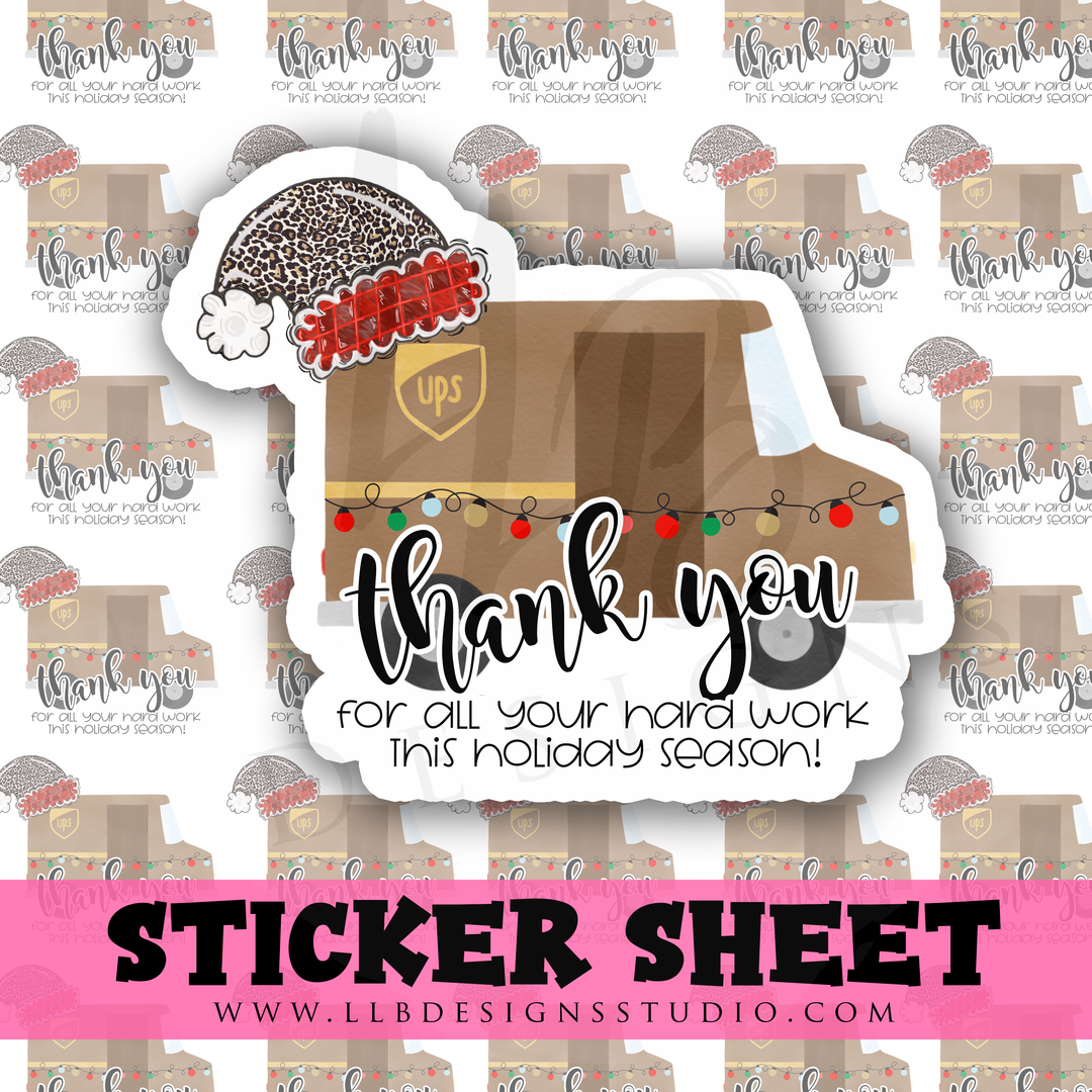 Ups Holiday Season Sticker | Packaging Stickers | Business Branding | Small Shop Stickers | Sticker #: S0248 | Ready To Ship