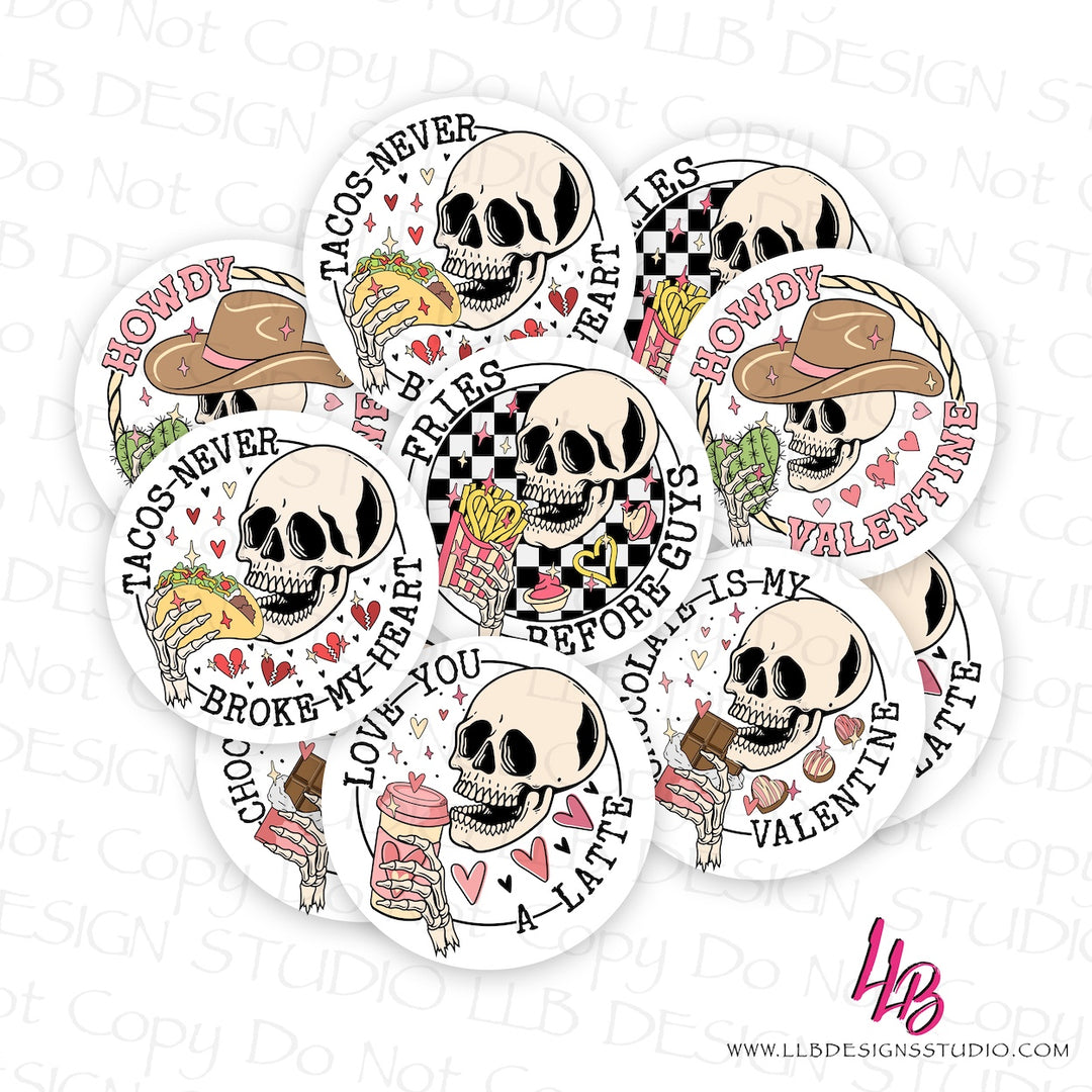 Skellie Valentine, Package Fillers, Business Branding, Small Shop Vinyl, Tumbler Decal, Laptop Sticker, Window Sticker, Halloween Decals