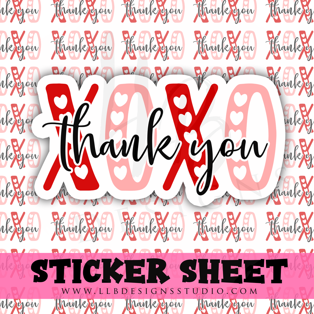 XOXO Thank You | Packaging Stickers | Business Branding | Small Shop Stickers | Sticker #: S0320 | Ready To Ship
