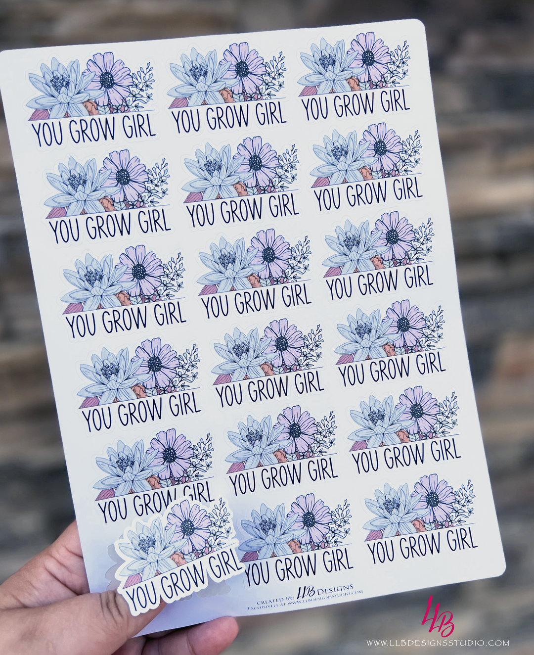 You Glow Girl | Packaging Stickers | Business Branding | Small Shop Stickers | Sticker #: S0430 | Ready To Ship
