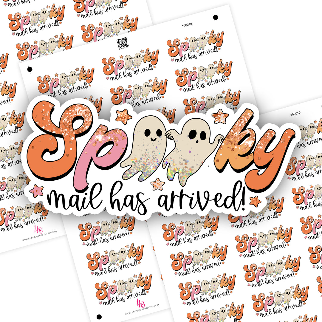 Spooky Mail Has Arrived, Business Branding, Small Shop Stickers , Sticker #: S0646, Ready To Ship