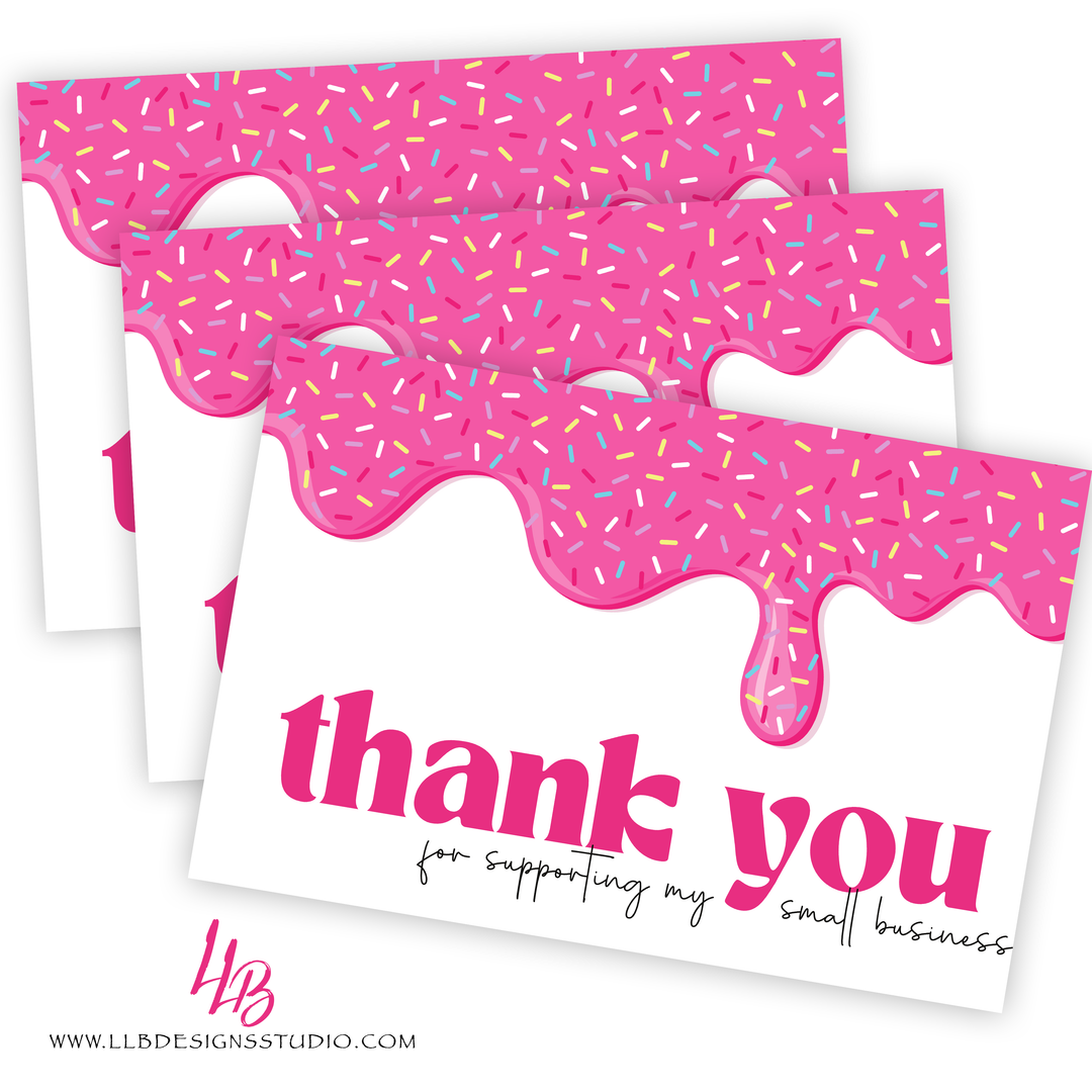 Packaging Insert  | Thank You Ice Cream |  SIZE 4 X 6 INCHES | Card Number: TY98 | Ready To Ship