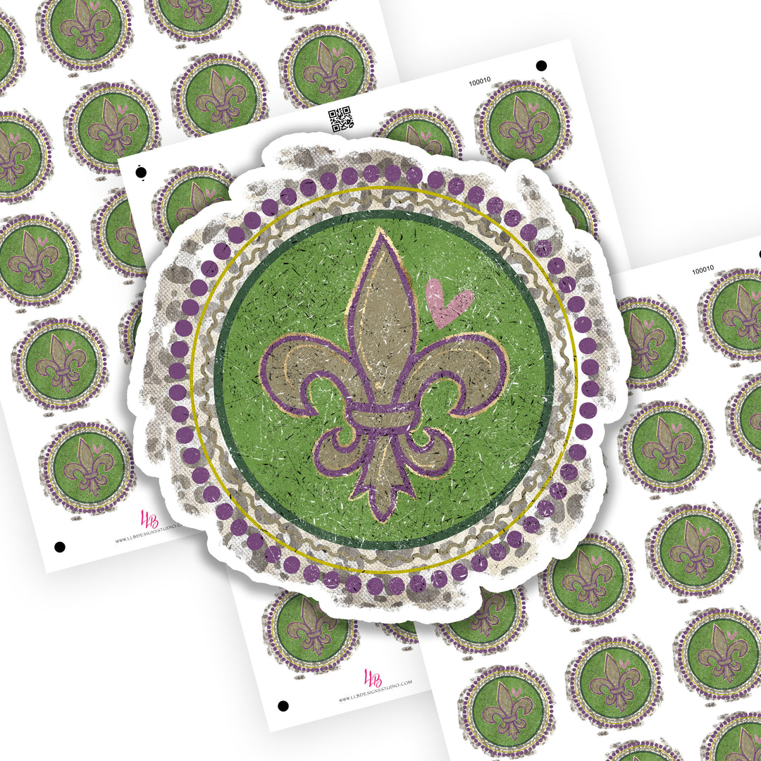 Happy Mardi Gras, Packaging Stickers, Small Shop Stickers , Sticker #:  S0726, Ready To Ship