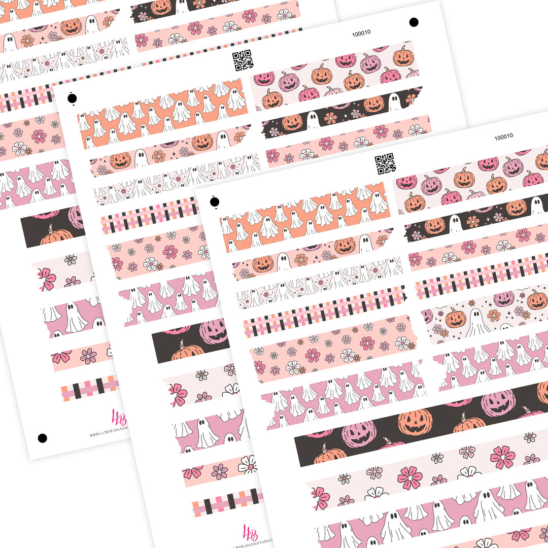 Spooky Era Washi Tape Strips  Business Branding, Small Shop Stickers , Sticker #: S0647, Ready To Ship