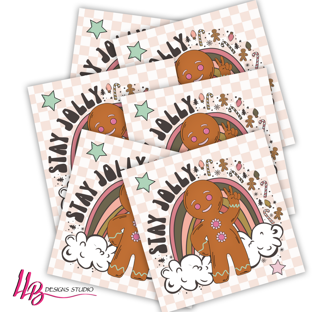 Stay Jolly, Packaging Inserts - SIZE 3 X 3 INCHES | Card Number: TY106 | Ready To Ship