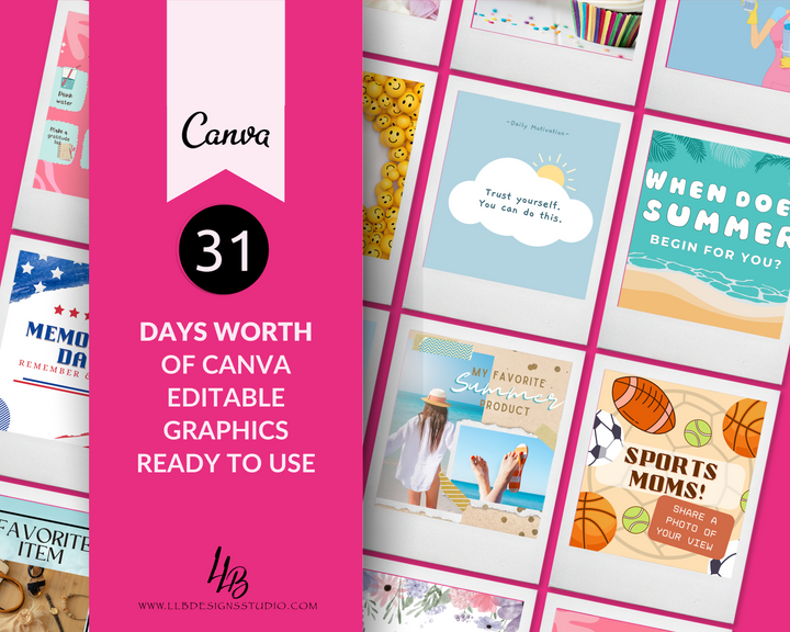 May Social Media Content Engagement Bundle - 31 Days Of Graphics