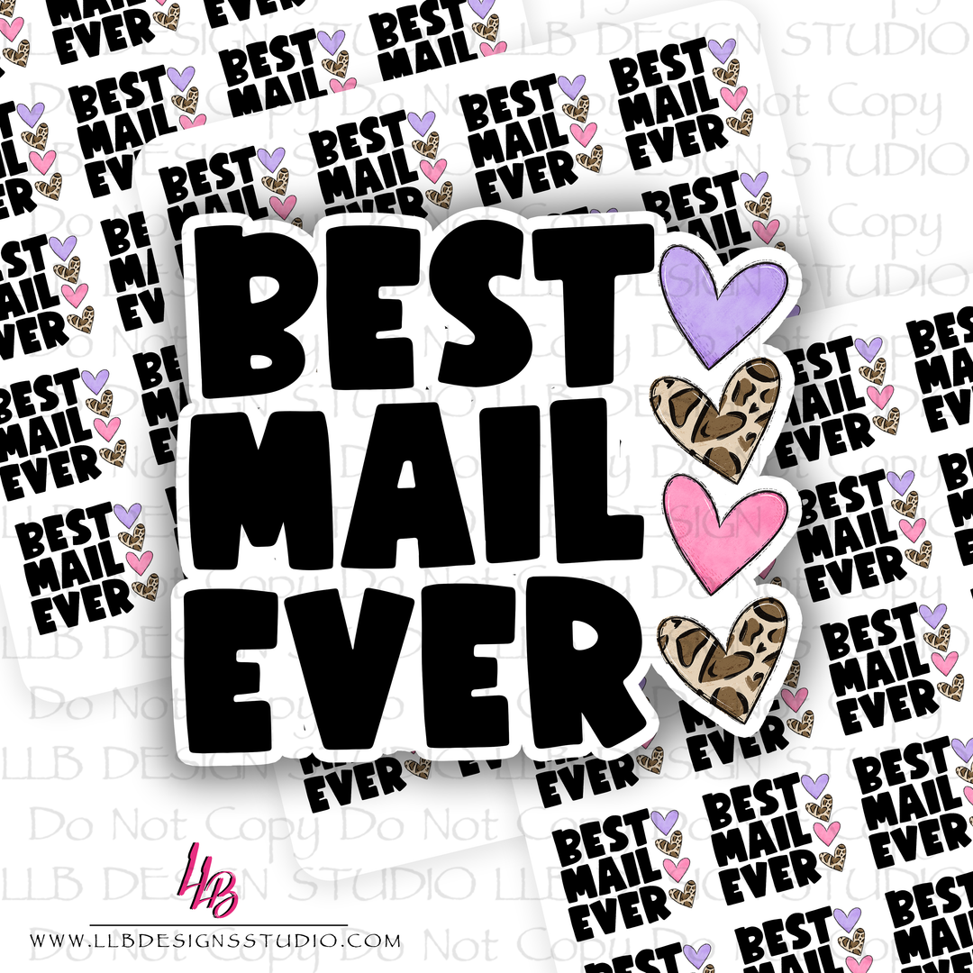 Best Mail Ever, Packaging Stickers, Business Branding, Small Shop Stickers , Sticker #: S0570, Ready To Ship