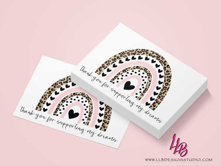 Packaging Insert  | Supporting Dreams - Rainbow Cheetah | SIZE 4 X 6 INCHES | Card Number: TY81 | Ready To Ship